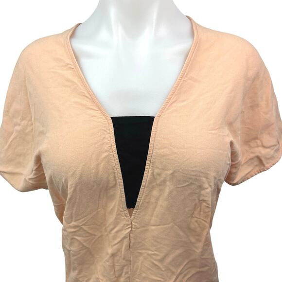Zara Woman Orange Short Sleeve Casual Cropped Pullover Shirt Blouse Top Size XS - Picture 3 of 4